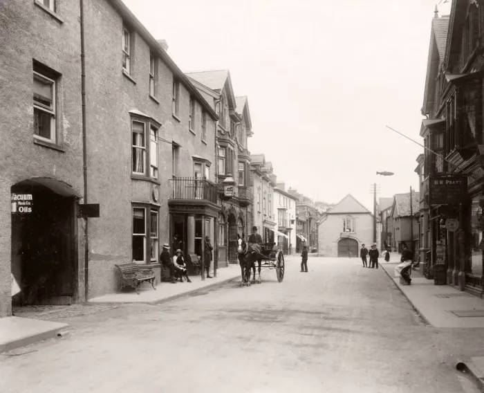 Framed Print : Vintage 19th century photograph - United Kingdom - Rhayader, Wales Framed Print : Vintage 19th century photograph - United Kingdom - Rhayader, Wales