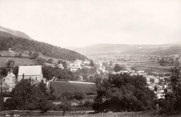 Framed Print : Vintage 19th century photograph - United Kingdom - Trefriw and Llanwrst Valley, Wales Framed Print : Vintage 19th century photograph - United Kingdom - Trefriw and Llanwrst Valley, Wales