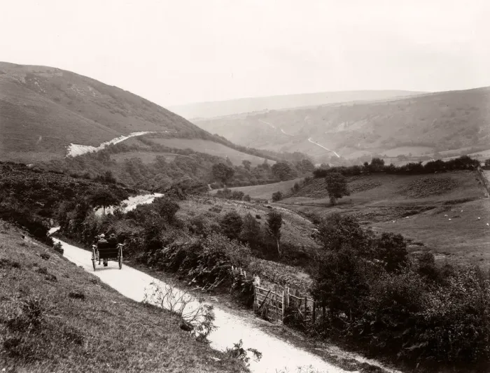 Framed Print : Vintage 19th century photograph - United Kingdom - view at Llanidloes Wales Framed Print : Vintage 19th century photograph - United Kingdom - view at Llanidloes Wales