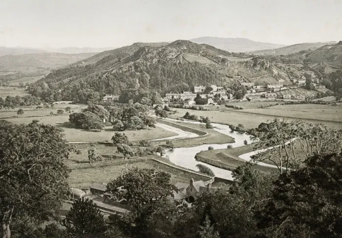 Framed Print : Vintage 19th century photograph: Vale of Ffestiniog, rural Wales
