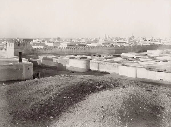 Vintage 19th century photograph: view of Kairouan, Algeria