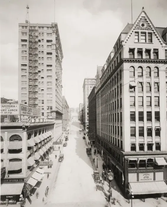 Framed Print : Vintage early 20th century press photograph: Cherry Street, Seattle Framed Print : Vintage early 20th century press photograph: Cherry Street, Seattle