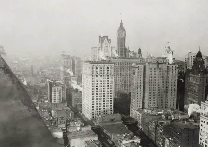 Framed Print : Vintage early 20th century press photograph: Manhattan from the Whitehall Building Framed Print : Vintage early 20th century press photograph: Manhattan from the Whitehall Building
