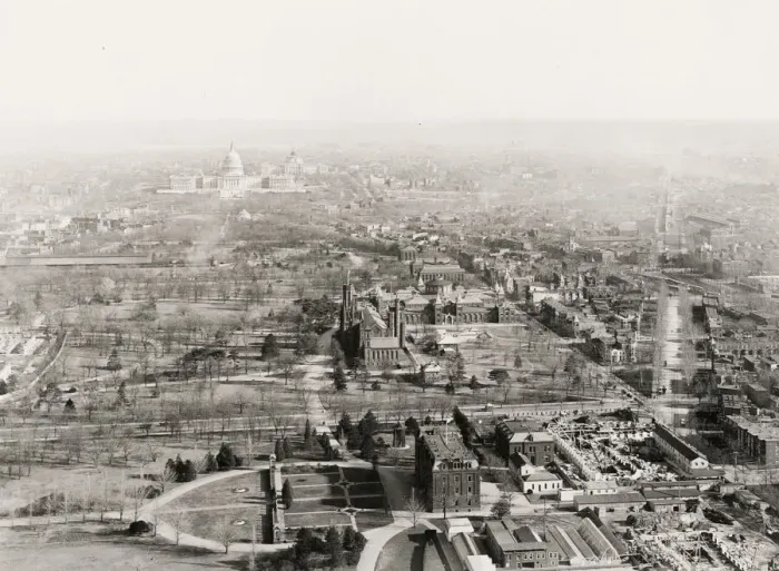 Framed Print : Vintage early 20th century press photograph: View from Washington monument Framed Print : Vintage early 20th century press photograph: View from Washington monument