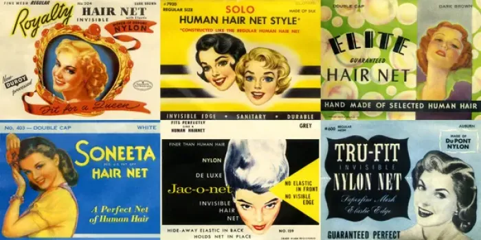 Framed Print : Vintage Hairnet Packaging - Composite Framed Print : Vintage Hairnet Packaging - Composite