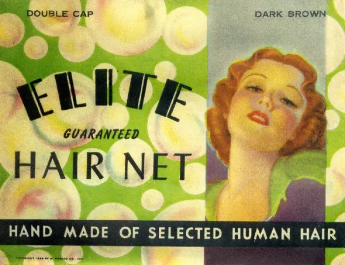 Framed Print : Vintage Hairnet Packaging - Elite Hair Net Framed Print : Vintage Hairnet Packaging - Elite Hair Net