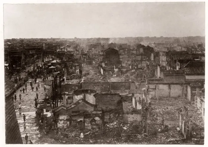 Framed Print : Vintage Photograph China c. 1900 - Boxer rebellion or uprising