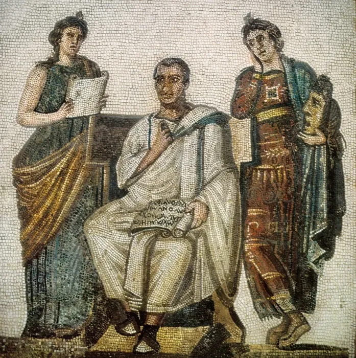 Framed Print : Virgil and the Muses Framed Print : Virgil and the Muses