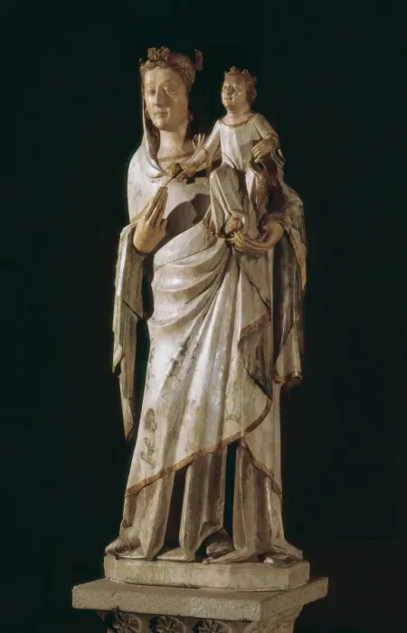 Framed Print : Virgin. It has remains of polychromy. Attributed to the same artist as the Virgin Framed Print : Virgin. It has remains of polychromy. Attributed to the same artist as the Virgin
