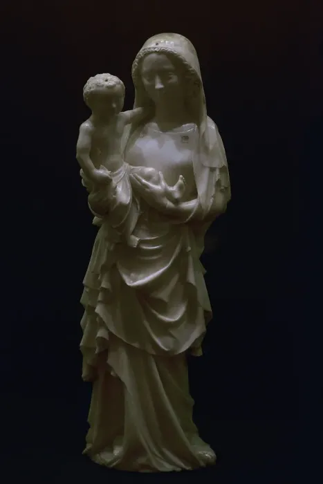 Framed Print : Virgin and Child, ca. 1364. Marble sculpture - Jean de Liege Framed Print : Virgin and Child, ca. 1364. Marble sculpture - Jean de Liege