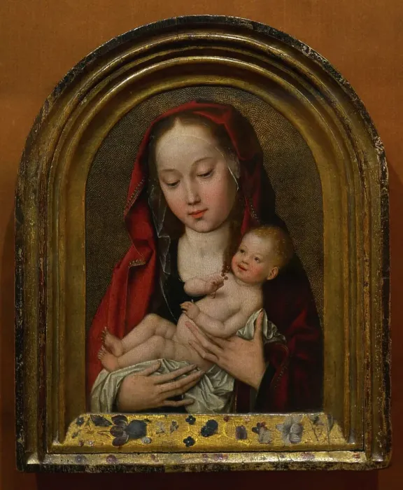 Framed Print : Virgin and Child, circa 1485-1490. Unknown artist. Flanders Framed Print : Virgin and Child, circa 1485-1490. Unknown artist. Flanders