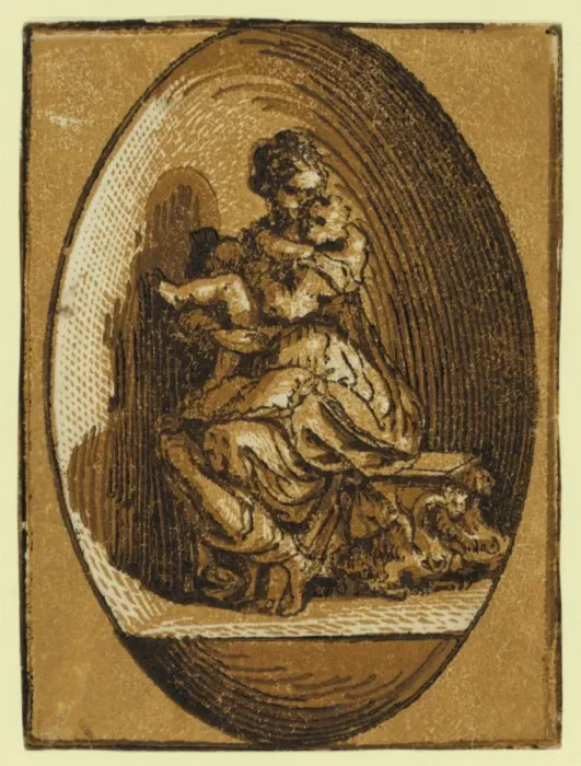 Framed Print : The Virgin in an oval Framed Print : The Virgin in an oval