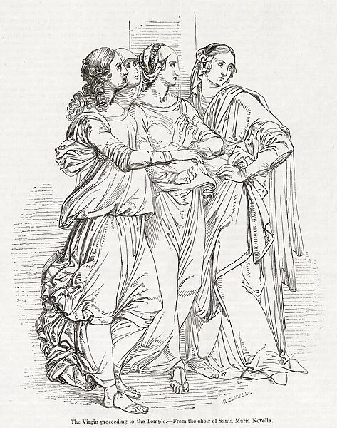 Virgin proceeding to the Temple, by Domenico Ghirlandaio