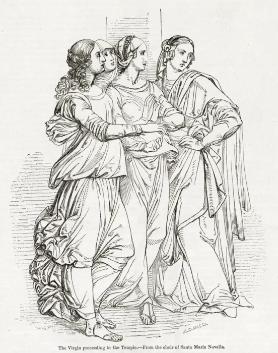 Framed Print : Virgin proceeding to the Temple, by Domenico Ghirlandaio Framed Print : Virgin proceeding to the Temple, by Domenico Ghirlandaio