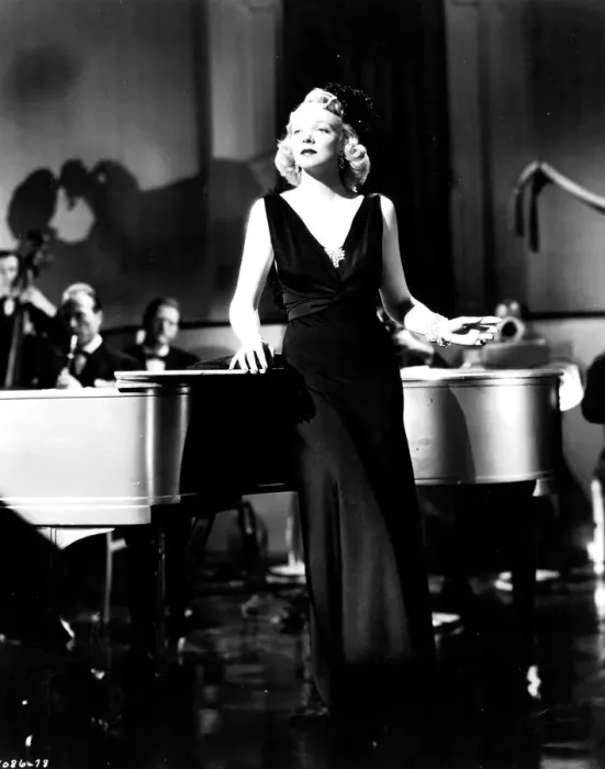 Framed Print : Virginia Bruce in black evening gown designed by Dolly Tree Framed Print : Virginia Bruce in black evening gown designed by Dolly Tree