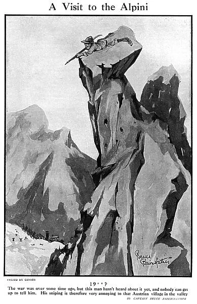 A Visit to the Alpini - 19? by Bruce Bairnsfather, WW1