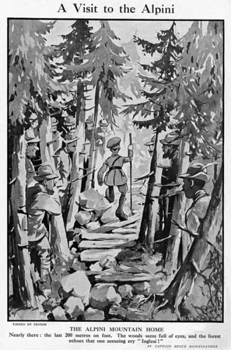 Framed Print : A Visit to the Alpini by Bruce Bairnsfather Framed Print : A Visit to the Alpini by Bruce Bairnsfather