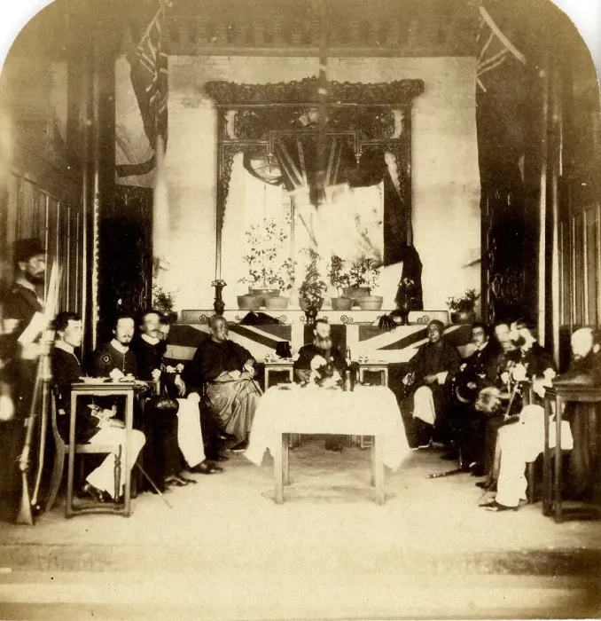 Framed Print : Visit of Governor of Canton to Brigadier-General Crawford Framed Print : Visit of Governor of Canton to Brigadier-General Crawford