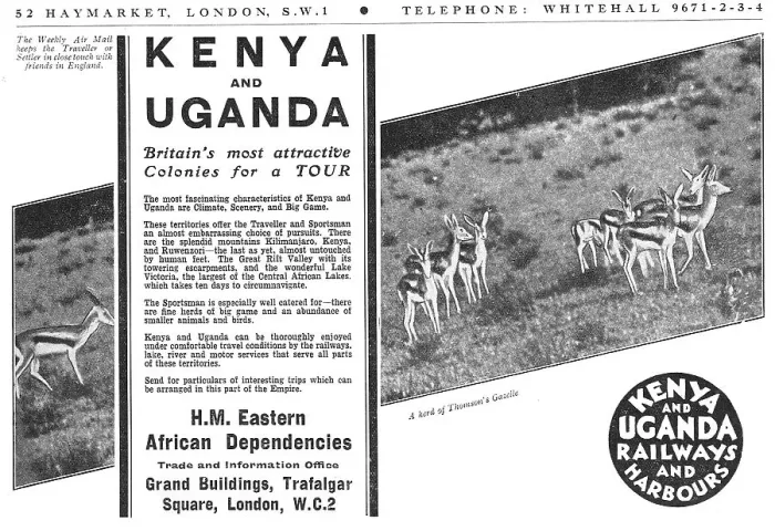 Framed Print : Visit Kenya & Uganda Tourism 1934 Framed Print : Visit Kenya & Uganda Tourism 1934