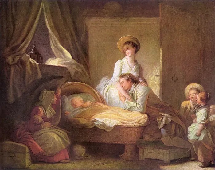 Framed Print : The Visit to the Nursery by Jean-Honore Fragonard Framed Print : The Visit to the Nursery by Jean-Honore Fragonard