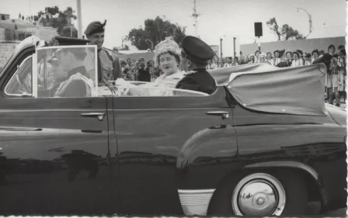 Framed Print : Visit of Queen Mother to Gibraltar Framed Print : Visit of Queen Mother to Gibraltar