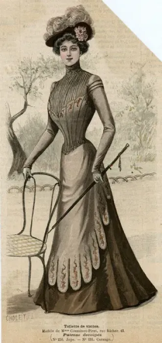 Framed Print : Visiting Dress 1899 Framed Print : Visiting Dress 1899