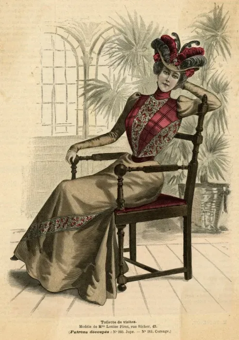 Framed Print : Visiting Dress 1899 Framed Print : Visiting Dress 1899