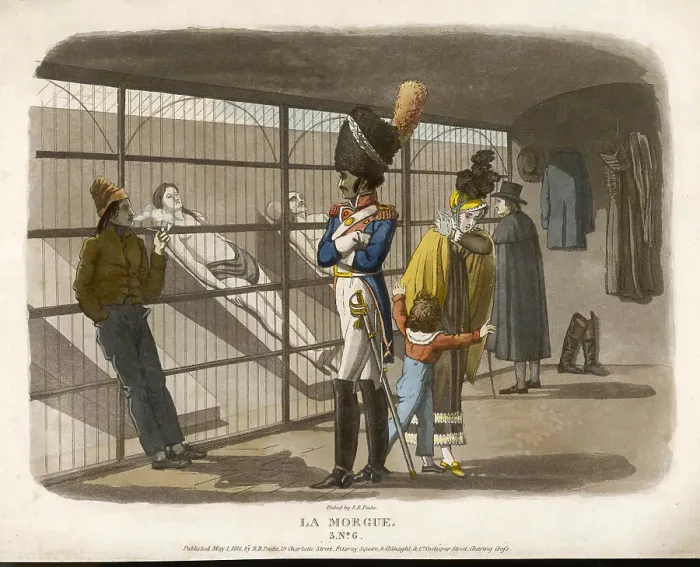 Framed Print : VISITING FRENCH MORGUE Framed Print : VISITING FRENCH MORGUE