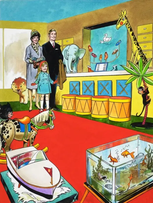 Framed Print : Visiting a toy shop Framed Print : Visiting a toy shop