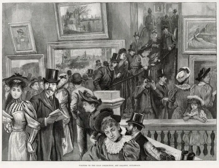 Framed Print : Visitors to the Guildhall Art Gallery Framed Print : Visitors to the Guildhall Art Gallery