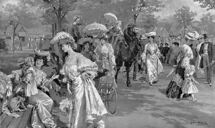 Framed Print : Visitors at London Zoo, 1905 Framed Print : Visitors at London Zoo, 1905