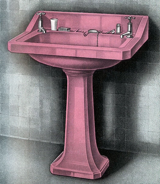 Vitromant Coloured pedestal Lavatory (Wash Basin)