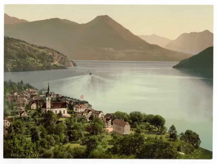 Framed Print : Vitznau, Lake Lucerne, Switzerland