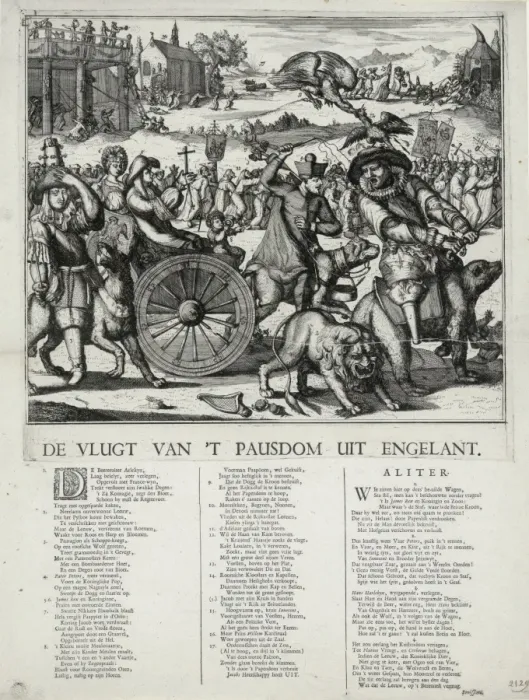 Framed Print : De vlugt van t pausdom uit Engelant Framed Print : De vlugt van t pausdom uit Engelant