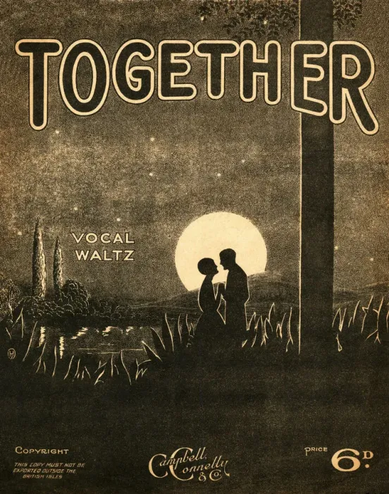 Framed Print : Together - Vocal Waltz - Original Music Sheet Cover Framed Print : Together - Vocal Waltz - Original Music Sheet Cover