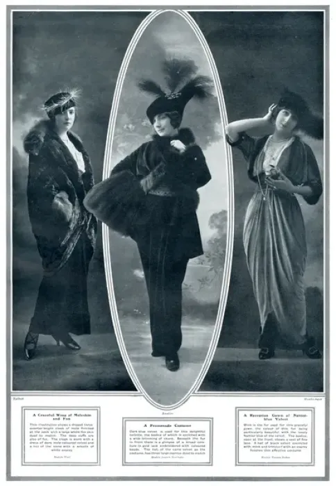 Framed Print : Vogue for velvet and fur 1913 Framed Print : Vogue for velvet and fur 1913