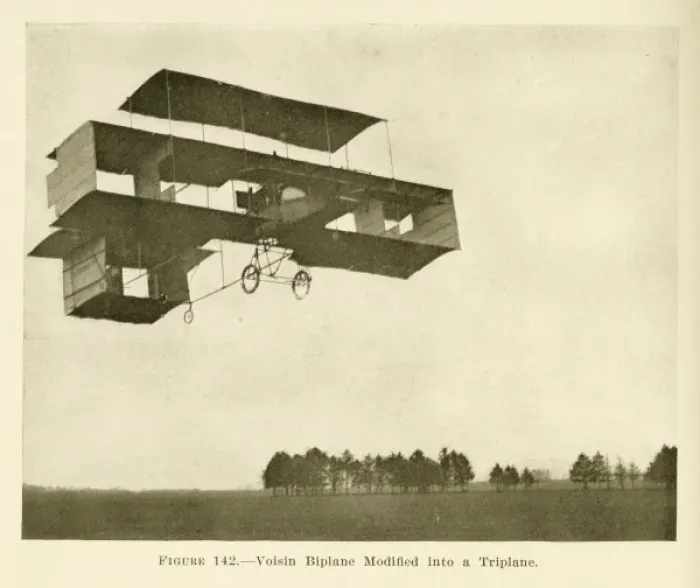Framed Print : Voisin biplane modified into a Triplane Framed Print : Voisin biplane modified into a Triplane