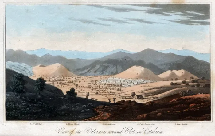 Framed Print : The volcanoes around Olot in Catalonia Framed Print : The volcanoes around Olot in Catalonia