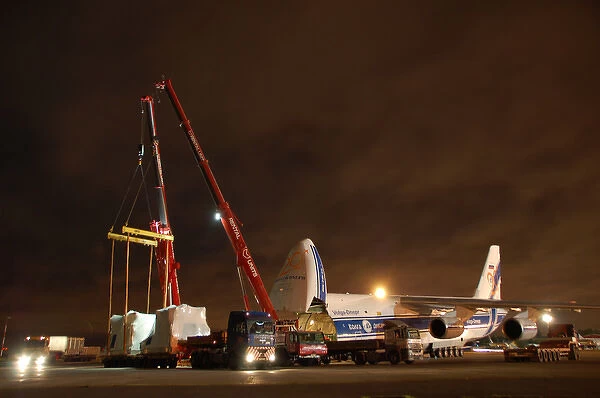 Volga Dnepr Airlines delivering oil and gas equipment f