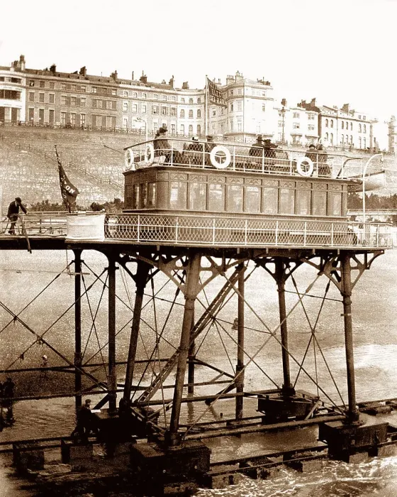 Framed Print : Volk's Brighton to Rottingdean Electric Railway Framed Print : Volk's Brighton to Rottingdean Electric Railway