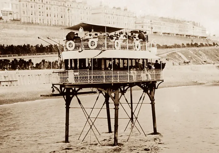 Framed Print : Volk's Brighton to Rottingdean Electric Railway Framed Print : Volk's Brighton to Rottingdean Electric Railway