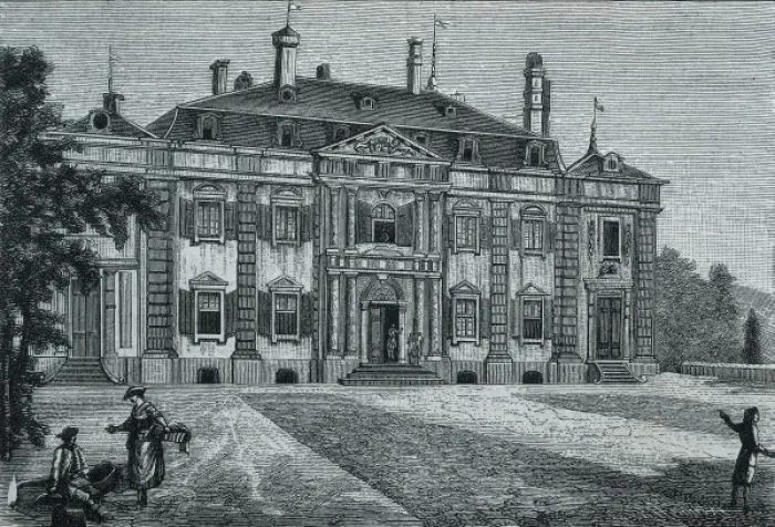 Framed Print : Voltaires estate in Ferney. Engraving Framed Print : Voltaires estate in Ferney. Engraving