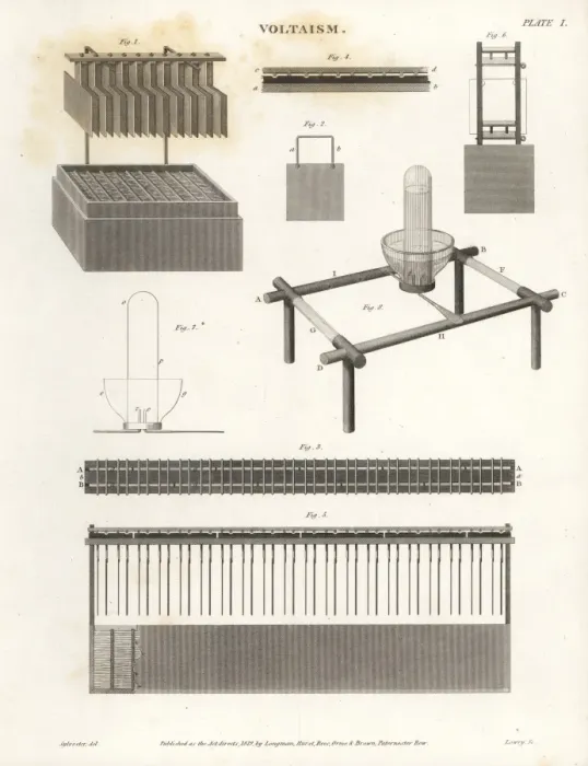 Framed Print : Voltaism, chemical equipment to generate electricity Framed Print : Voltaism, chemical equipment to generate electricity