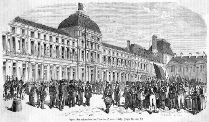 Framed Print : Volunteers at Tuileries Framed Print : Volunteers at Tuileries