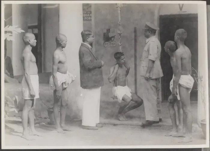 Framed Print : Volunteers undergoing physical checks, 1943 Framed Print : Volunteers undergoing physical checks, 1943
