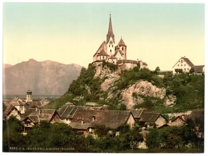 Framed Print : Vorarlberg Rankweil and Hohenkasten, Tyrol, Austro-Hungary Framed Print : Vorarlberg Rankweil and Hohenkasten, Tyrol, Austro-Hungary