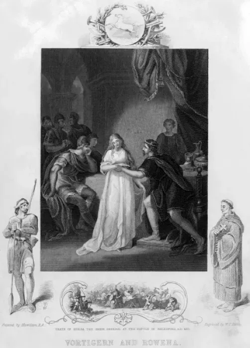 Framed Print : Vortigern and Rowena Framed Print : Vortigern and Rowena