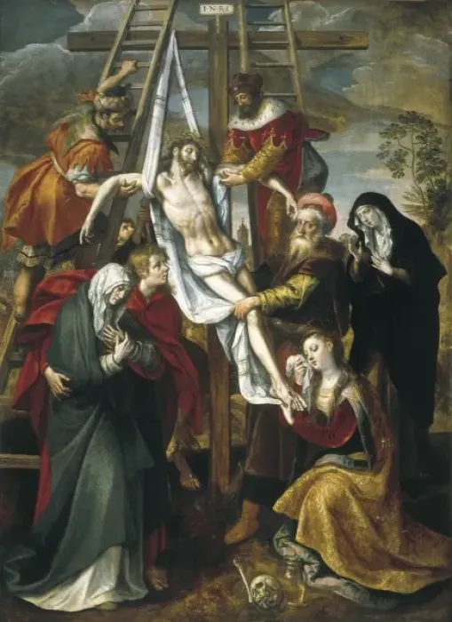Framed Print : VOS, Maarten de (1531-1603). Deposition of Christ