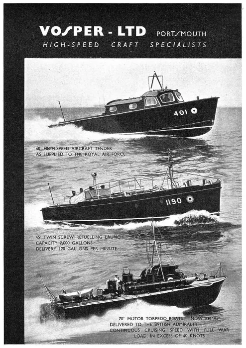 Framed Print : Vosper Aircraft Tenders & Refuelling Launches : RAF Framed Print : Vosper Aircraft Tenders & Refuelling Launches : RAF