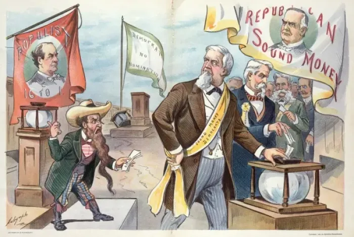 Framed Print : The vote of the gold democrats; - their countrys welfare be Framed Print : The vote of the gold democrats; - their countrys welfare be